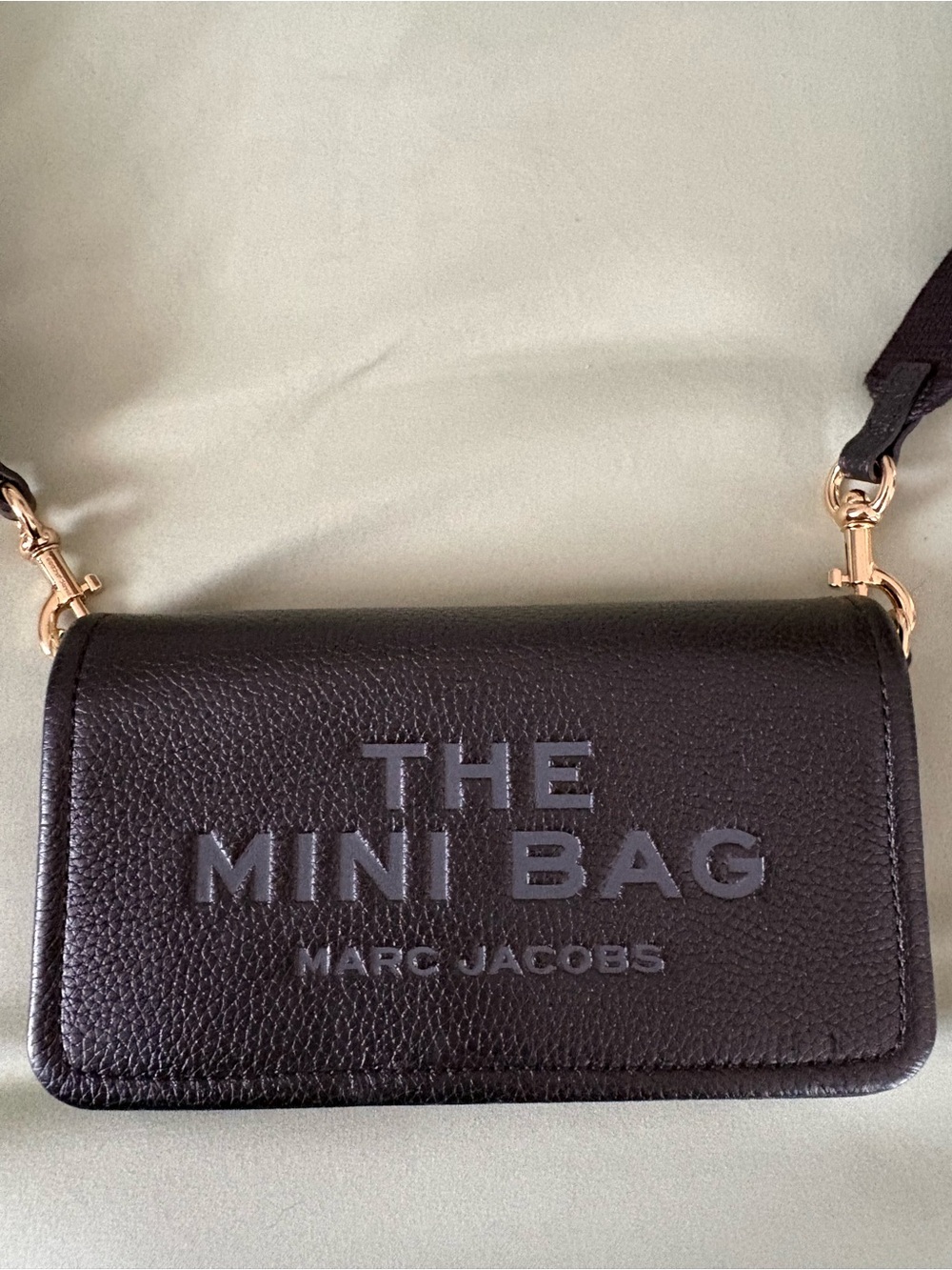 Marc Jacobs Black Pebbled Leather Mini Crossbody